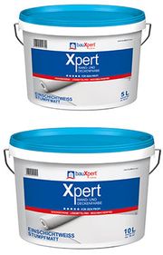 Xpert Wand- und Deckenfarbe Einschichtweiss Deckkraftklasse 1, Nassabriebklasse 3, lösemittel- und weichmacherfrei, 5 L oder 10 L Gebinde